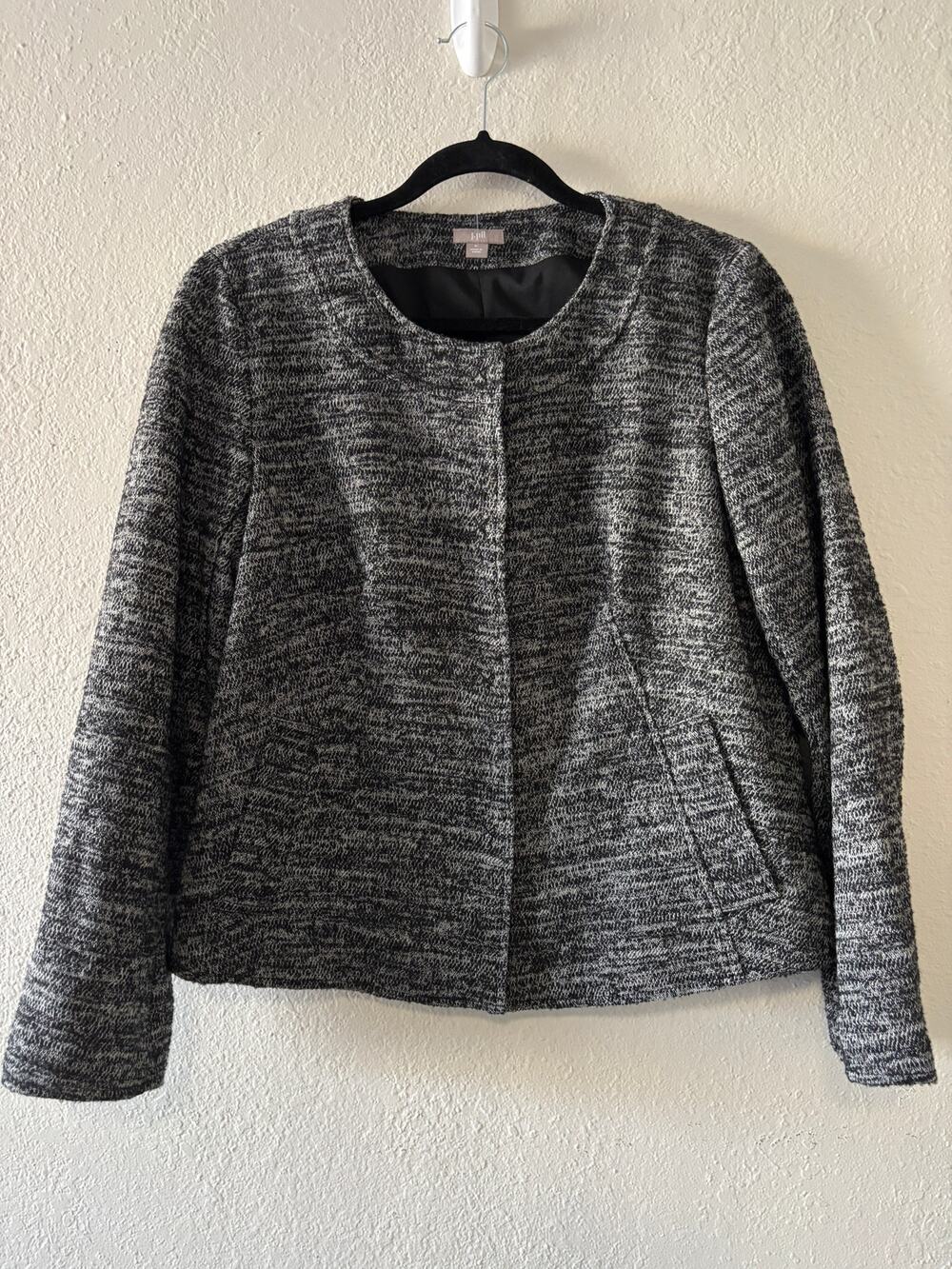 J.Jill jacket Wool Blend Women’s Siize M grey Black